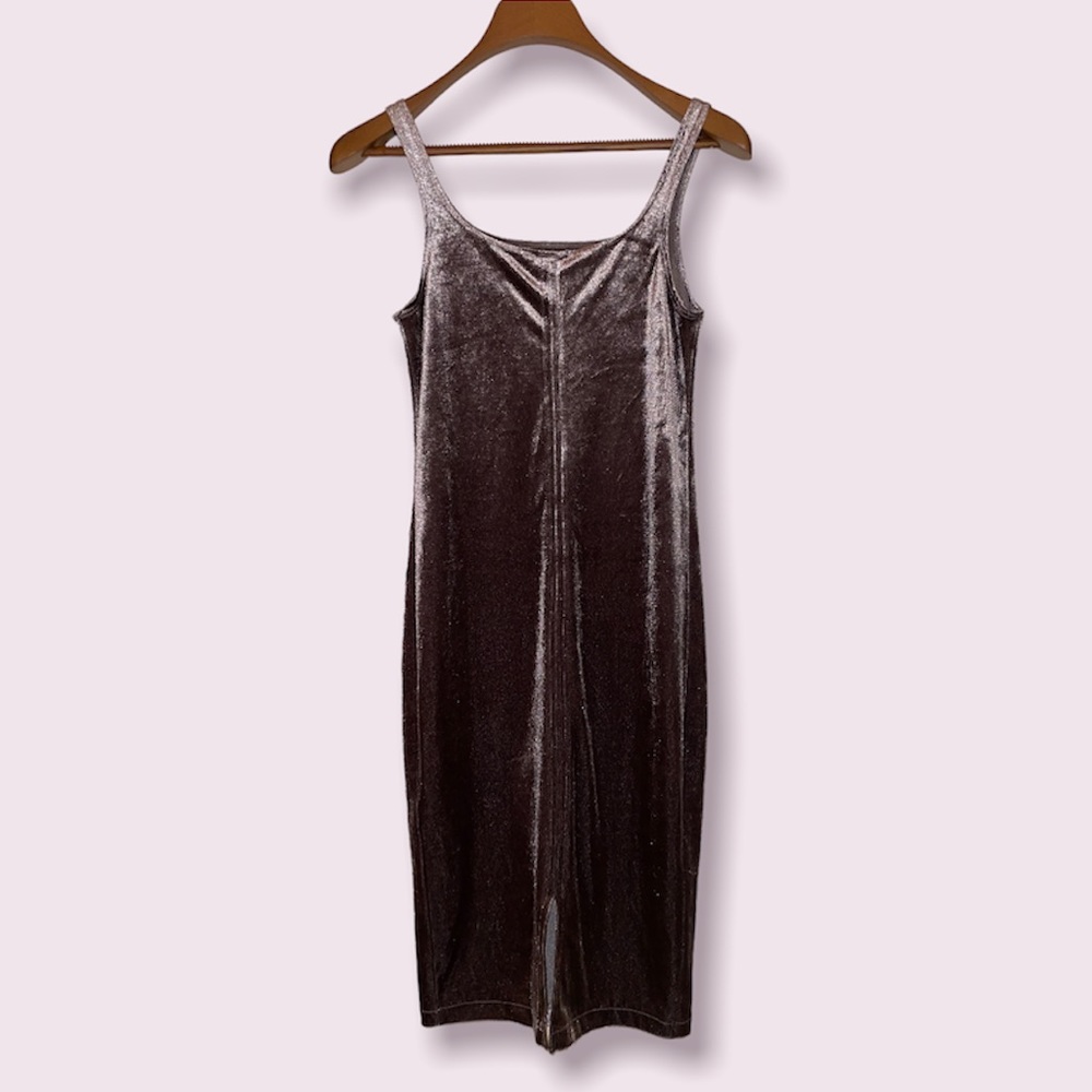 Zara - Velvet midi dress / light purple / size: S / GREAT CONDITION - Picture 2 of 8